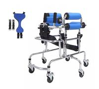 Portable Cerebral Palsy Upright,with Wheels, Gait Trainer, Height Adjustableupright Standing Aid with Stainless Steel Frame, 6/8 Wheels Mobile Rollator (Color : A, Size :