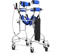 Portable Cerebral Palsy Walking Aid 8 Wheelpeople Disabilities, Upgraded Standinglower Body Training and Assistance, Adjustable Height, Holds 220 Lbs