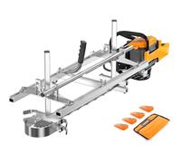Portable Chain Saw Accessories, Chain Saw Bar for 14" To 36", Planking Milling Wood Chainsaw Tools Chainsaw Milling Rail Ladder Guide Tool for Builders and Woodworkers Chainsaw Mill Kit