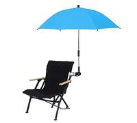 Portable Chair Umbrella with Clamp, Clip On Parasol for Beach Chairs, Garden, Patio, Stroller or Wheelchairs, UV Protection Sun Shade (Blue)