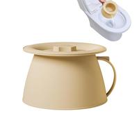 Portable Chamber Pot, Covered Bedside Urinal, 1.5L Easy Grip Handle with Splash Guard, Heavy Duty Personal Commode Bucket for Seniors and Bedbound Patients, Hospital Grade Quality, Leakproof Waste