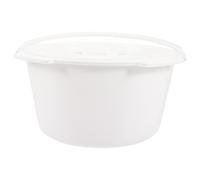 Portable Chamber Pot with Lid White Pp Heavy Duty for Home