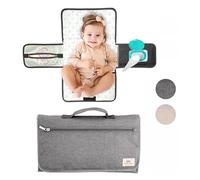 Portable Changing Mat for Babies - Waterproof Mat, Travel Changing Station, Baby Essentials Gifts for Baby Shower, Newborn, Girls and Boys, Wipes, Bags, Baby Things WuBees