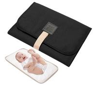 Portable Changing Mat, Travel Changing Mat Baby Foldable Changing Mat,Waterproof Nappy Changing Pad, Easy-Clean Diaper Mat Sheet Shower for Home & On-The-Go (Black)