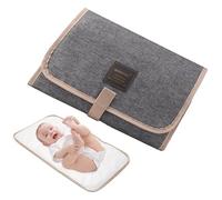 Portable Changing Mat, Travel Changing Mat Baby Foldable Changing Mat,Waterproof Nappy Changing Pad, Easy-Clean Diaper Mat Sheet Shower for Home & On-The-Go (Grey)
