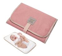Portable Changing Mat, Travel Changing Mat Baby Foldable Changing Mat,Waterproof Nappy Changing Pad, Easy-Clean Diaper Mat Sheet Shower for Home & On-The-Go (Pink)