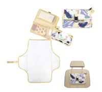 Portable Changing Mat,Travel Changing Mat Waterproof with Detachable Pockets for Wipes and Diapers,Foldable Nappy Chang Mats with Handle & Buckle,Baby Travel Essentials (Graffiti)