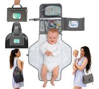 Portable Changing Pad - Baby Changing Pad with Waterproof Diaper Changing Mat - Foldable Diaper Changing Clutch Kit - Portable Diaper Changing Station and Diaper Organizer for Changing Table or Travel