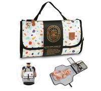 Portable Changing Pad, Diaper Changing Pad Portable | Waterproof Travel Changing Mat for Newborn Girl & Boy with Smart Wipes Sacks Medicine Pockets | Baby Gift by Dreamland Delights
