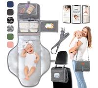 Portable Changing Pad for Baby - Soft, Comfortable Portable Diaper Changing Pad with Wipes Pockets, Waterproof and Easy to Clean - Baby Registry Search, new born baby essentials must haves, baby stuff