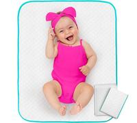Portable Changing Pad for Home & Travel - Waterproof Reusable Extra Large Size 31.5"x25.5'' Baby Changing Mat with Reinforced Double Seams - Change Diaper On The Go - Unisex Boys&Girls