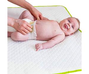 Portable Changing Pad - Waterproof Baby Changing Mat - Large Size 25.5”x31.5”- Foldable Wipeable Diaper Changing Pad - Change Diaper in Any Places On The Go for Boys & Girls - Storage Bag