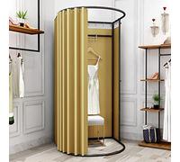 Portable Changing Room Divider,Clothing Store Fitting Room, Movable Changing Room,Temporary Locker Room with Shading Curtain and Hook Up, Privacy Screen Partition-Don't Look at Me (Color : G
