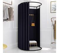 Portable Changing Room Divider - Movable Fitting Room with Curtain & Hook for Retail, Offices, Outdoor Events, Privacy Screen for Clothes Change, Instant Setup, Lightweight Design (B)