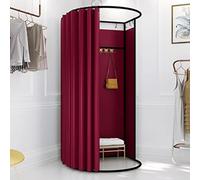 Portable Changing Room Divider - Movable Fitting Room with Curtain & Hook for Retail, Offices, Outdoor Events, Privacy Screen for Clothes Change, Instant Setup, Lightweight Design (G)