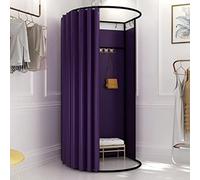 Portable Changing Room Divider - Movable Fitting Room with Curtain & Hook for Retail, Offices, Outdoor Events, Privacy Screen for Clothes Change, Instant Setup, Lightweight Design (H)