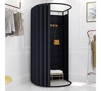 Portable Changing Room Divider - Movable Fitting Room with Curtain & Hook for Retail, Offices, Outdoor Events, Privacy Screen for Clothes Change, Instant Setup, Lightweight Design (O)