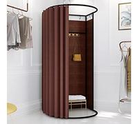 Portable Changing Room Divider - Movable Fitting Room with Curtain & Hook for Retail, Offices, Outdoor Events, Privacy Screen for Clothes Change, Instant Setup, Lightweight Design (L)