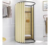 Portable Changing Room Divider - Movable Fitting Room with Curtain & Hook for Retail, Offices, Outdoor Events, Privacy Screen for Clothes Change, Instant Setup, Lightweight Design (R)
