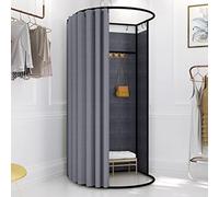 Portable Changing Room Divider - Movable Fitting Room with Curtain & Hook for Retail, Offices, Outdoor Events, Privacy Screen for Clothes Change, Instant Setup, Lightweight Design (J)