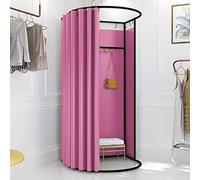 Portable Changing Room Divider - Movable Fitting Room with Curtain & Hook for Retail, Offices, Outdoor Events, Privacy Screen for Clothes Change, Instant Setup, Lightweight Design (D)
