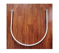 Portable Changing Room Wall Mount - Silver Corner Changing Room With Black U Rod Double Fitting Room For Two Privacy Protection(C-shape,White-90x90cm)