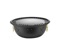 Portable Charcoal Barbecue Grill - Compact Outdoor Stove with Non-Stick Grill Mesh & Roasting Pan for Home, Patio & Camping - Perfect Tabletop Fire Pit