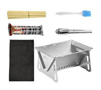 Portable Charcoal Barbecue | Multifunctional Barbecue Kitchen Tool | Heavy Duty Table Grill - For Hiking, Backpacking, Back Garden, Patio, Bonfire, Travel, Garden, Party On The Go