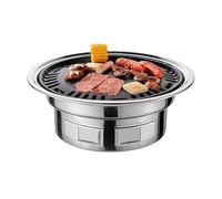Portable Charcoal BBQ Grill Non-Stick Stainless Steel Korean BBQ Stove Ideal for Home Parties & Outdoor Camping Compact & Easy to Clean
