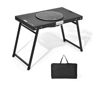 Portable Charcoal BBQ Grill with Folding Table & Storage Bag - Perfect for Outdoor Camping RVs Boats Tailgates - Compact Removable Design for Easy Transport