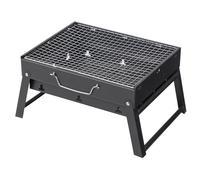 Portable Charcoal Grill, Foldable with Folding Legs, Stainless Steel | BBQ Tabletop Smoker, For Outdoor, For Picnic, Garden, Terrace, Camping, Travel, Hiking