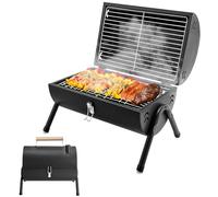 Portable Charcoal Grill Small Tabletop Barbecue Grills Double Sided & Heavy Duty Mini BBQ Grill Smoker for Outdoor Cooking Camping Hiking Beach Garden Backyard Picnics
