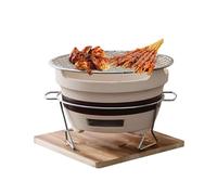 Portable Charcoal Grill - Tabletop Clay Stove with Wire Mesh for, Outdoor Patio, Camping, Picnic - Perfect for Backyard Gatherings and Outdoor Cooking
