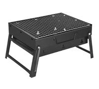 Portable Charcoal Grill with Grate 13.8x10.6x7.9'' Thickened Charcoal Grill Even Burning Foldable BBQ with Handle Perfect for On-the-Go Barbecue of 1-3