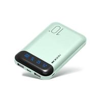 Portable Charger 10000mAh Slim USB C Input and Output Power Bank with LED Display Lightweight External Battery Pack Compatible for iPhone 14/13/12, iPad, Samsung etc. (green(mini))