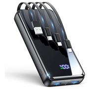 Portable Charger,50000mAh Power Bank Built-in Cable, 22.5W USB C In & Out Fast Charging, External Battery Pack with 6 Output & 2 Input, Travel Phone Charger for iPhone 17/16/15/14/13/12, Android