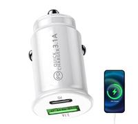 Portable Charger Cap - USB 3.1A Adapter, Fast Phone Charge | Small Compact Power Supply, USB A C Charger Device for Laptop Smartphone Tablet Car Electr