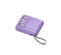 Portable Charger Power Bank 20000mah Display Power Bank, Fast Charging, Fast Mobile Phone Charging, 4 Cord Mobile Power (purple)