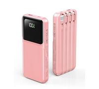 Portable Charger with Built in Cable - Power Bank Fast Charging 22.5W USB C 10000mAh LED Display Travel Battery Pack 5 Outputs & 3 Inputs for iPhone Samsung Android iPad Phones Tablets etc