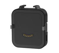 Portable Charging Dock Case for Insta360 GO Ultra Multi-Purpose Charging Base with Cold Shoe & 1/4" Thread Mounts for LED Light Mic Tripod (Black Without Battery)
