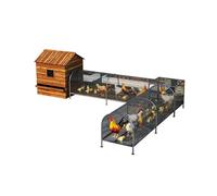 Portable Chicken Coop Run, Outdoor Walk-in Poultry Cage for Hens, Ducks, Rabbits, Turkeys - Metal Construction for Yard or Farm Use