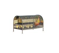 Portable Chicken Coop Run, Outdoor Walk-in Poultry Cage for Hens, Ducks, Rabbits, Turkeys - Metal Construction for Yard or Farm Use