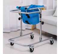 Portable Children Rollator Walker, Kids Rehabilitation Standing Frame with Tire Wheels and Sea, Adjustable Height Rolling Walking Aid for 31.5-47.2in Disabled (Q3)