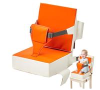 Portable Children's Chair, Booster Chair for Table, Washable Sponge With High Density | Waterproof PVC And Soft Sponge Detachable Booster Chair Cushion With Non-skid Bottom And Elasticity Bands V