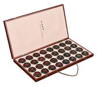 Portable Chinese Chess Game Set for 2 Players - Foldable Xiangqi Strategy Board Game (Ebony 4.8cm/1.9in)