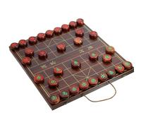 Portable Chinese Chess Set With Beechwood Pieces And Chessboard Handheld Xiangqi Traditional Table Strategy Game For 2 Players Adults(5.8cm/2.3in)