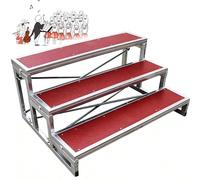 Portable Choral Risers, 2-Tier Standing Steps for Classroom and Church, Ideal for Singing Groups and Photo Podiums