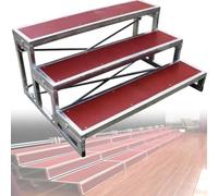 Portable Choral Risers 3-Tier Choir Stairs Platform, Non-Slip Stage Steps for Singing Groups, Awards, Photos