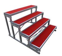 Portable Choral Risers, School Church Wedding Choir Singing Group Photo Award Stairs Platform, Lectern Podium, Staircase Stand Tiered Tread Steps(122x120x80cm)
