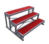 Portable Choral Risers, School Church Wedding Choir Singing Group Photo Award Stairs Platform, Lectern Podium, Staircase Stand Tiered Tread Steps(122x90x60cm)